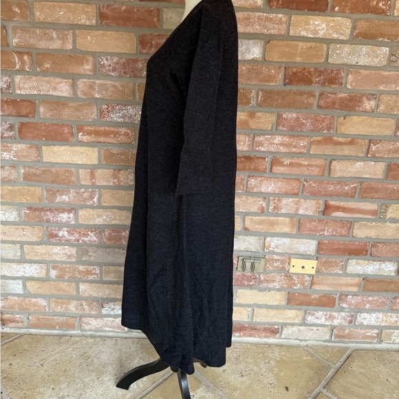 NEW Eileen Fisher 100% Wool Midi Dress size Medium in Charcoal - Picture 4 of 10